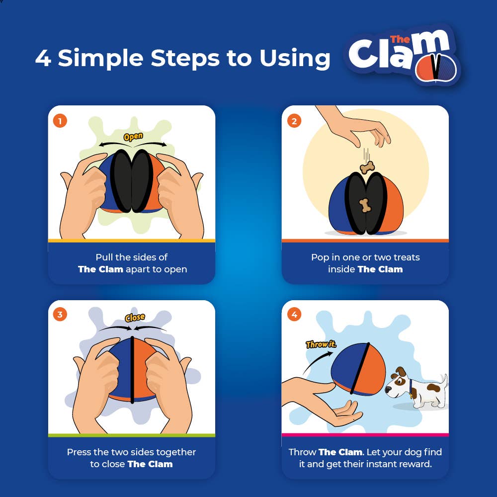 The Clam - Treat dispensing training toy