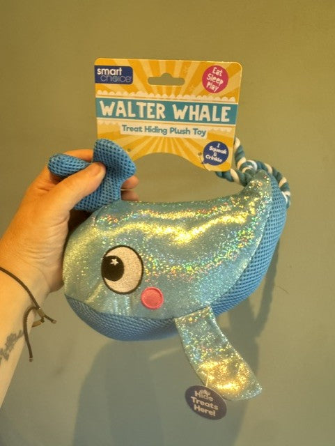 Walter Whale – Treat‑Hiding Plush for Play & Enrichment