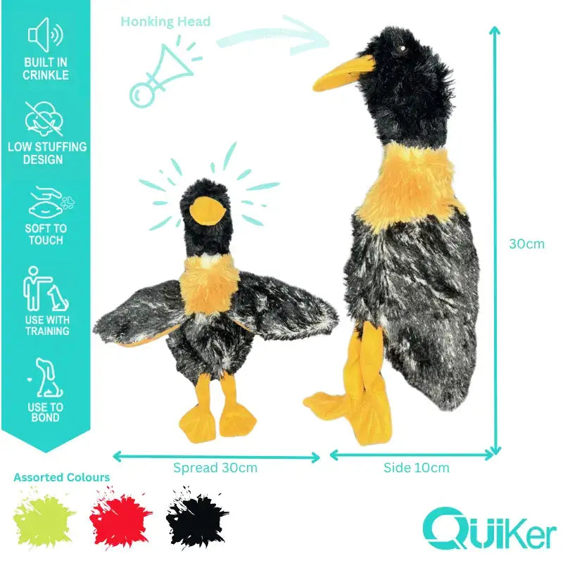 Unstuffed Body Crinkle Duck Toy