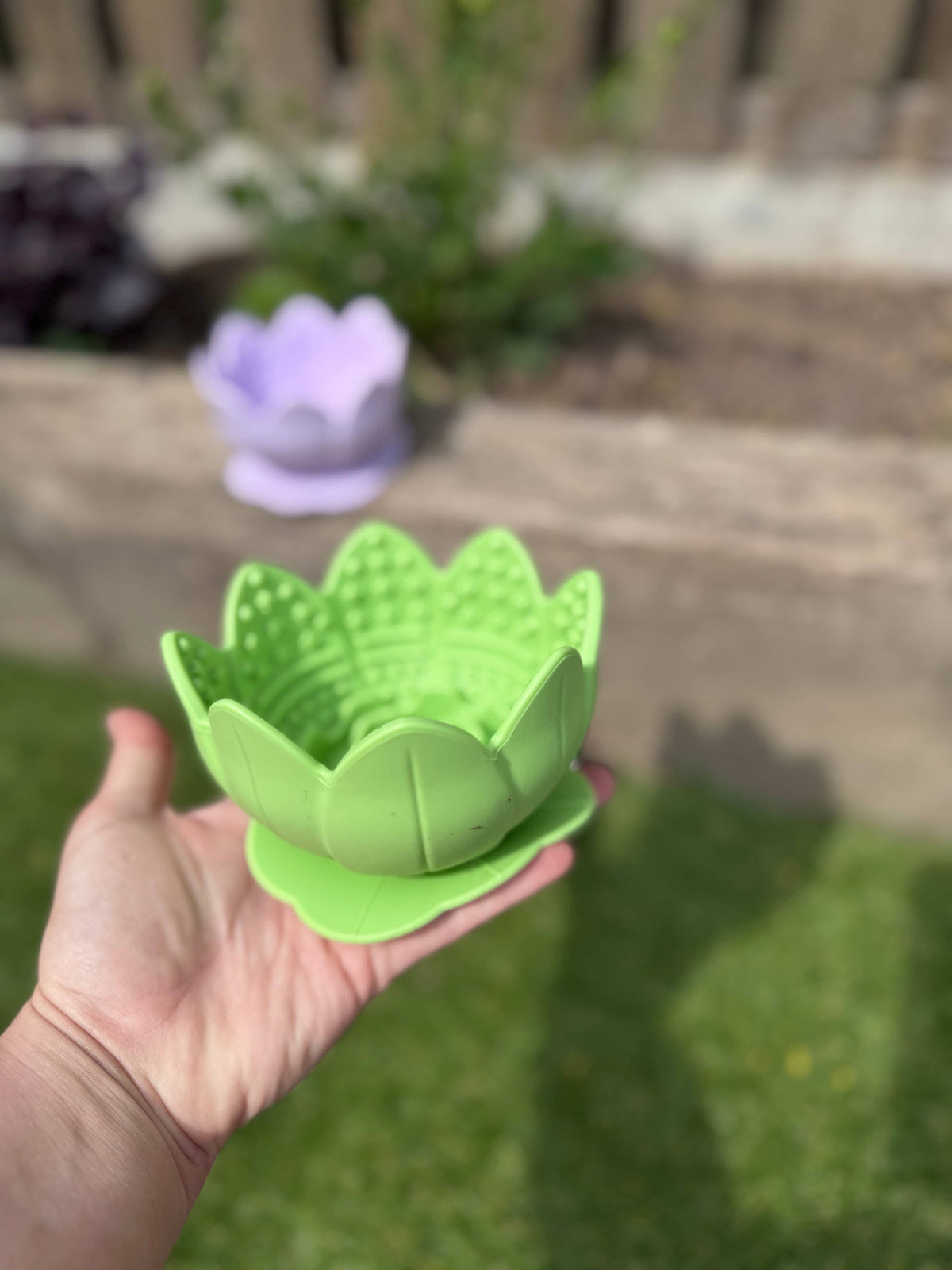 Lotus Flower Lick Pot Feeder