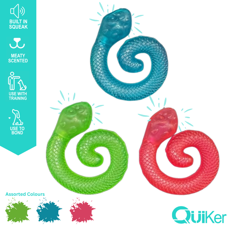 Meaty Coiled Treat & Snuffle Snake Dog Toy