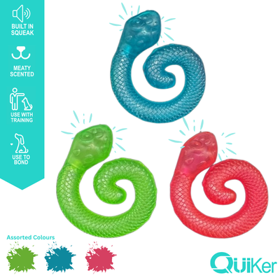 Meaty Coiled Treat & Snuffle Snake Dog Toy
