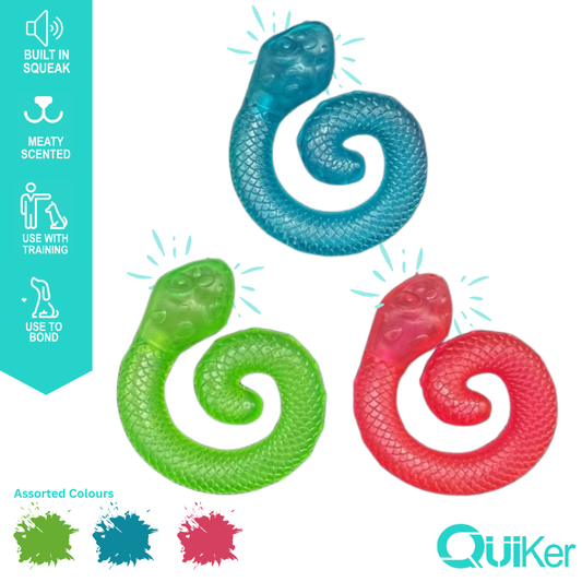Meaty Coiled Treat & Snuffle Snake Dog Toy