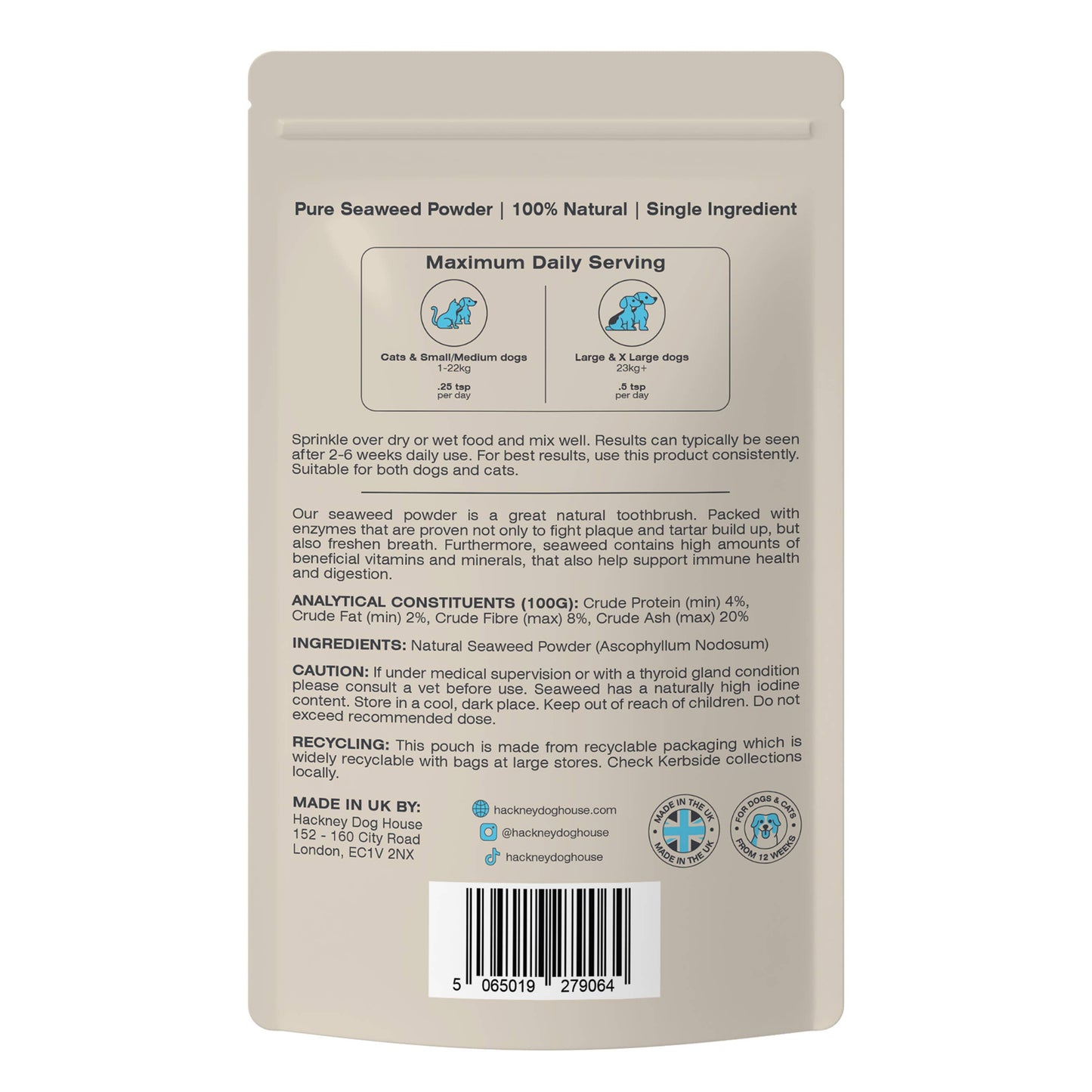 Plaque Seaweed Powder for Dogs | 80 Servings