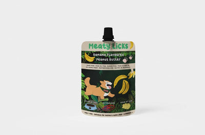 Banana Flavoured Peanut Butter Pouch for dogs 113g4oz