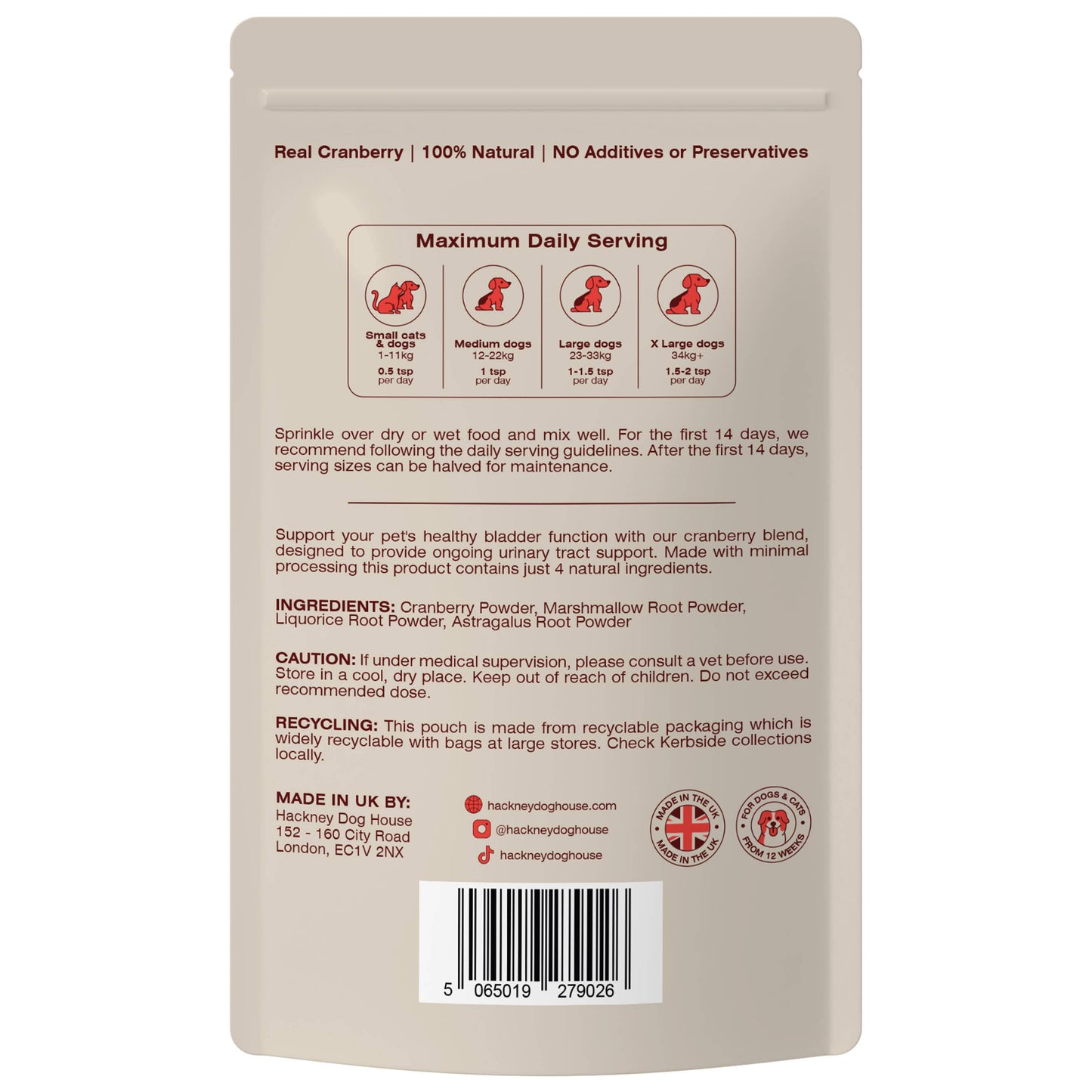 Urinary Cranberry for Dogs | 40 Servings