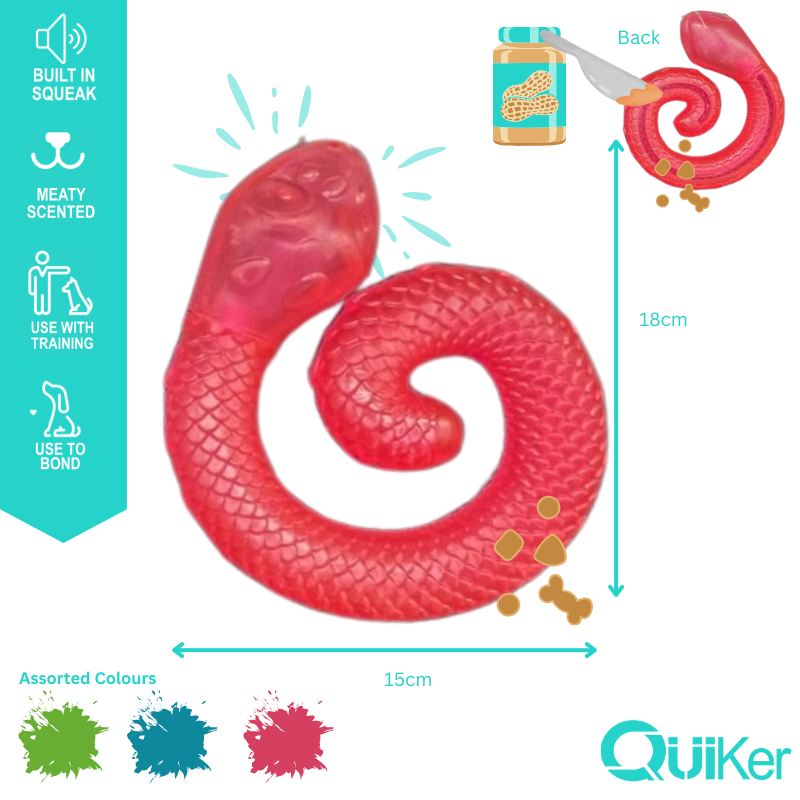 Meaty Coiled Treat & Snuffle Snake Dog Toy