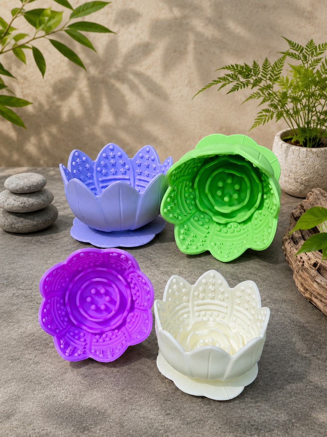 Lotus Flower Lick Pot Feeder