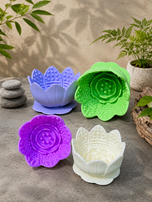 Lotus Flower Lick Pot Feeder