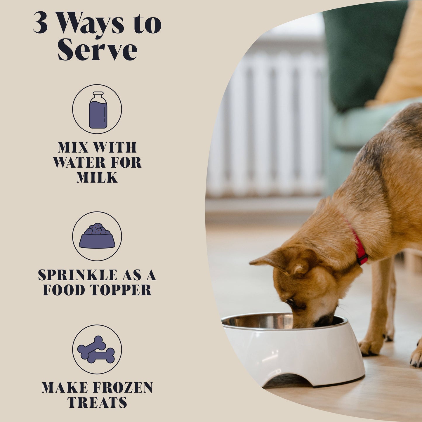 Calming Goats Milk Powder for Dogs | Makes Twelve Pints