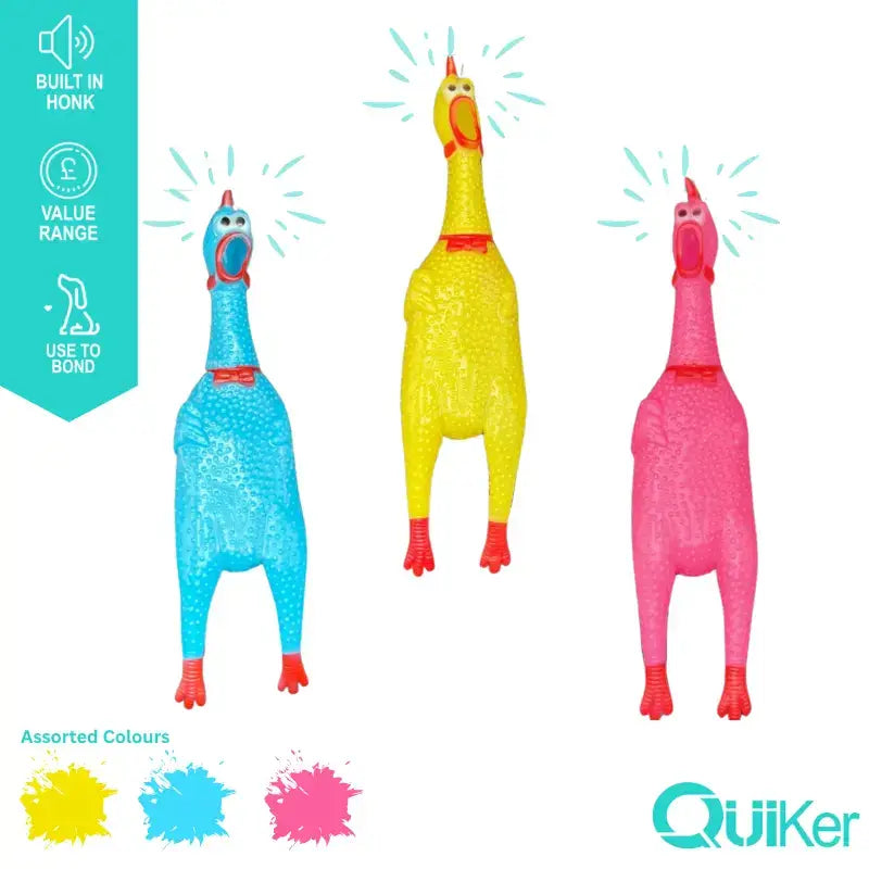 Vinyl Honking Chicken Dog Toy