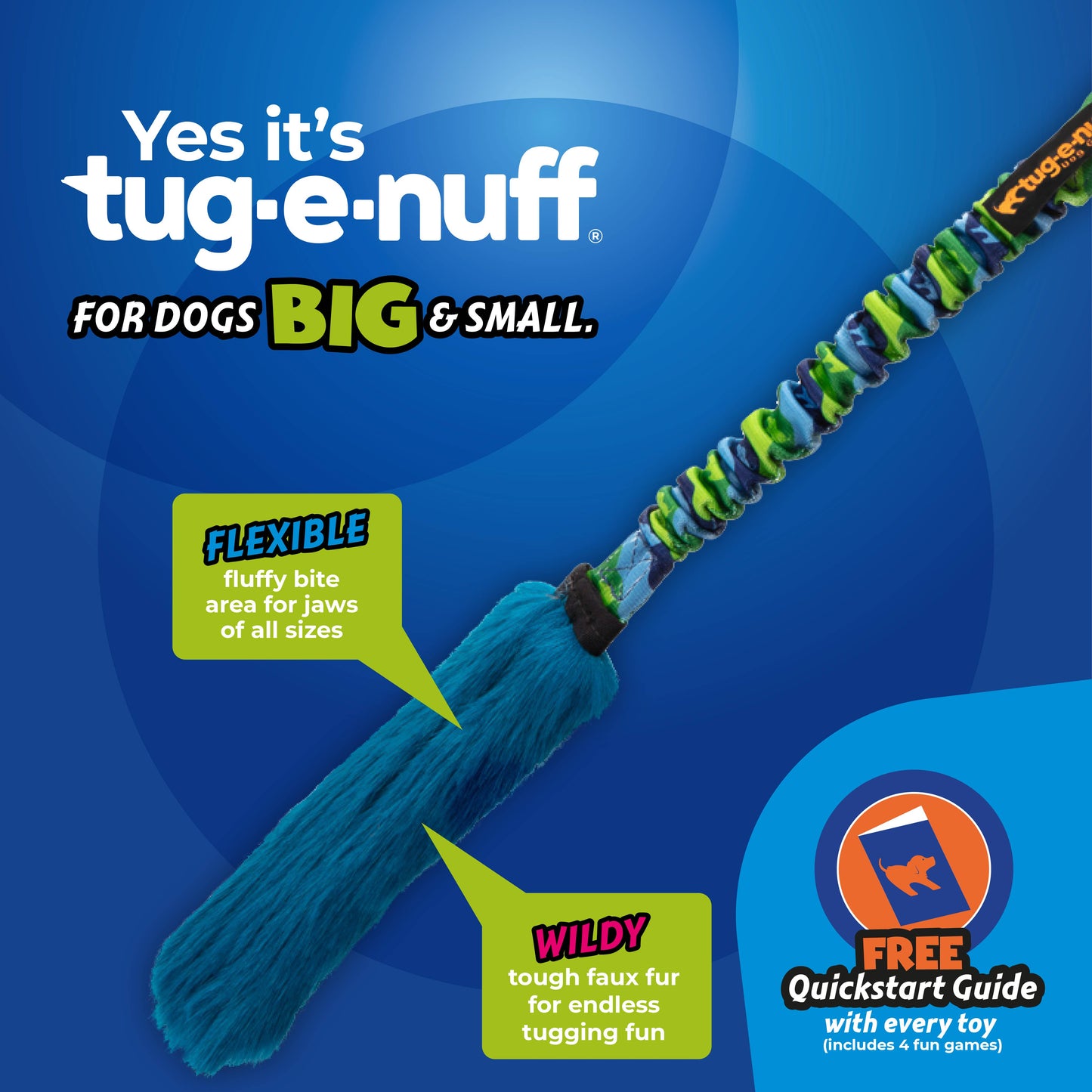Bright Fauxtastic | Tough Dog Toy | Tug-E-Nuff