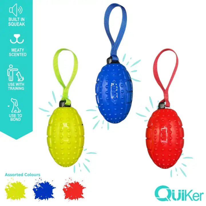 Meaty Rugby Ball Dog Toy