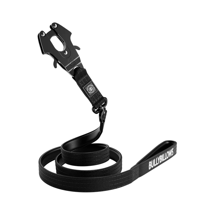 1.4m LIGHTER Swivel Combat Lead | Neoprene Lined, Secure Rated Clip with Soft Handle - Black