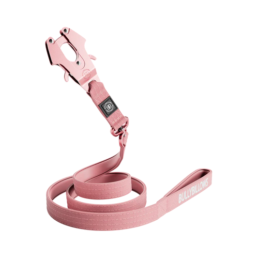 1.4m LIGHTER Swivel Combat Lead | Neoprene Lined, Secure Rated Clip with Soft Handle - Pink x Pink