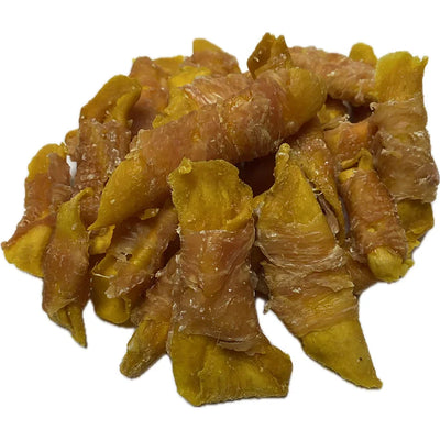 Mango Chunks Wrapped in Chicken Breast