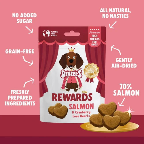 Salmon & Cranberry Love Hearts