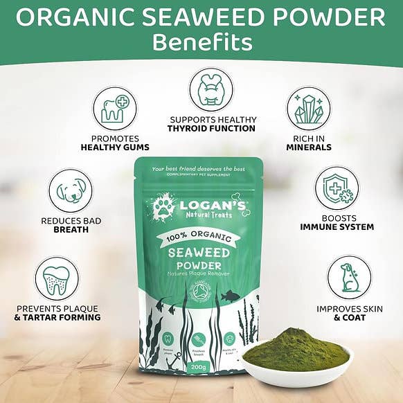 Organic Seaweed Powder - Pet Supplement - Dental Hygiene