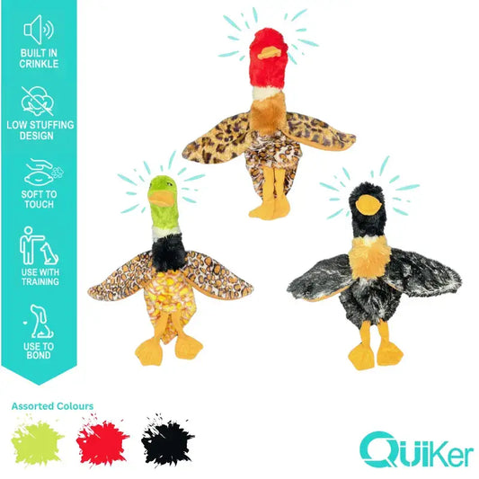 Unstuffed Body Crinkle Duck Toy