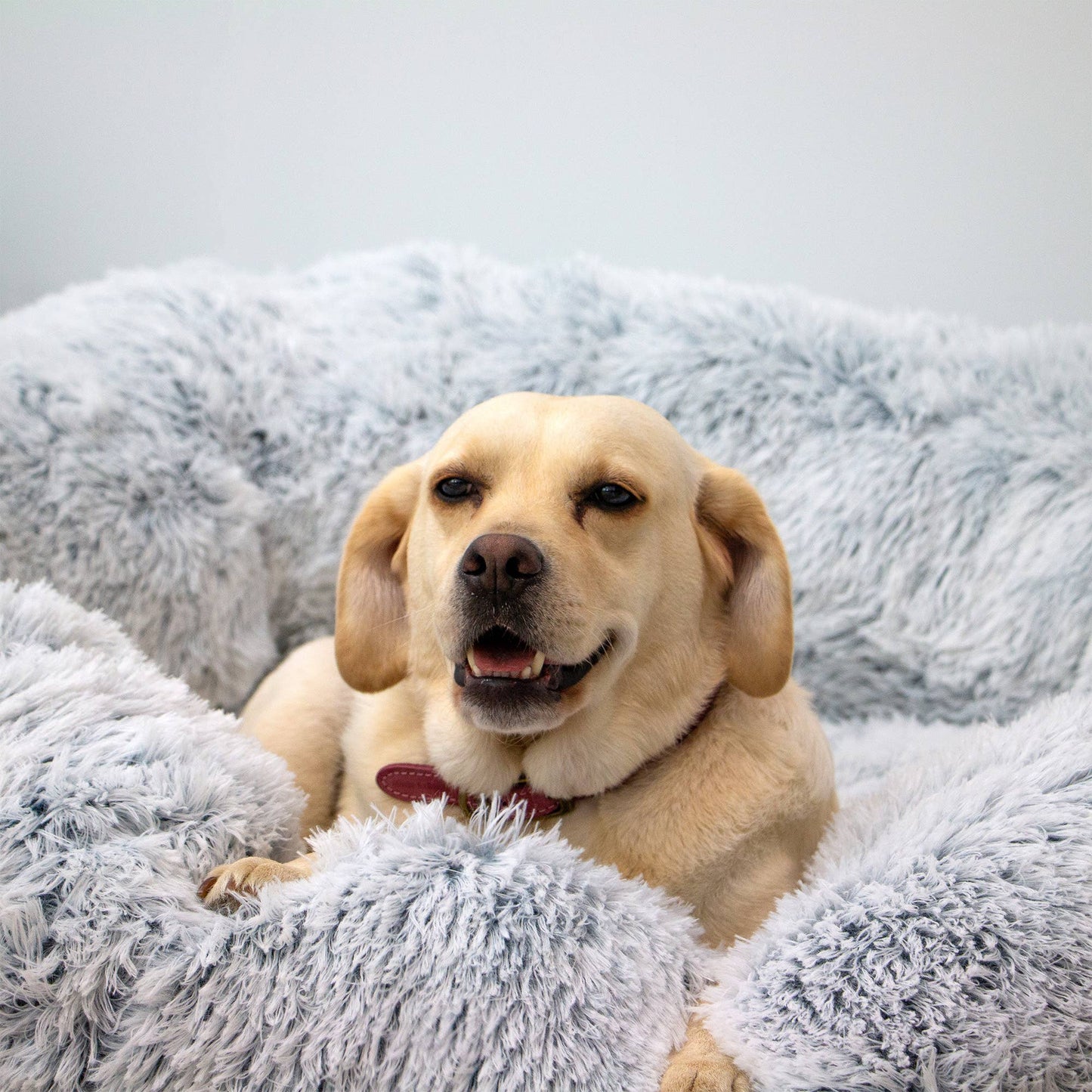 Giant Super Plush Donut Dog Bed 130cm Slate Grey