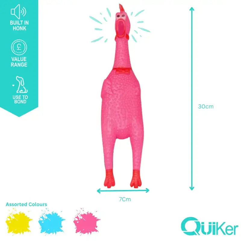 Vinyl Honking Chicken Dog Toy