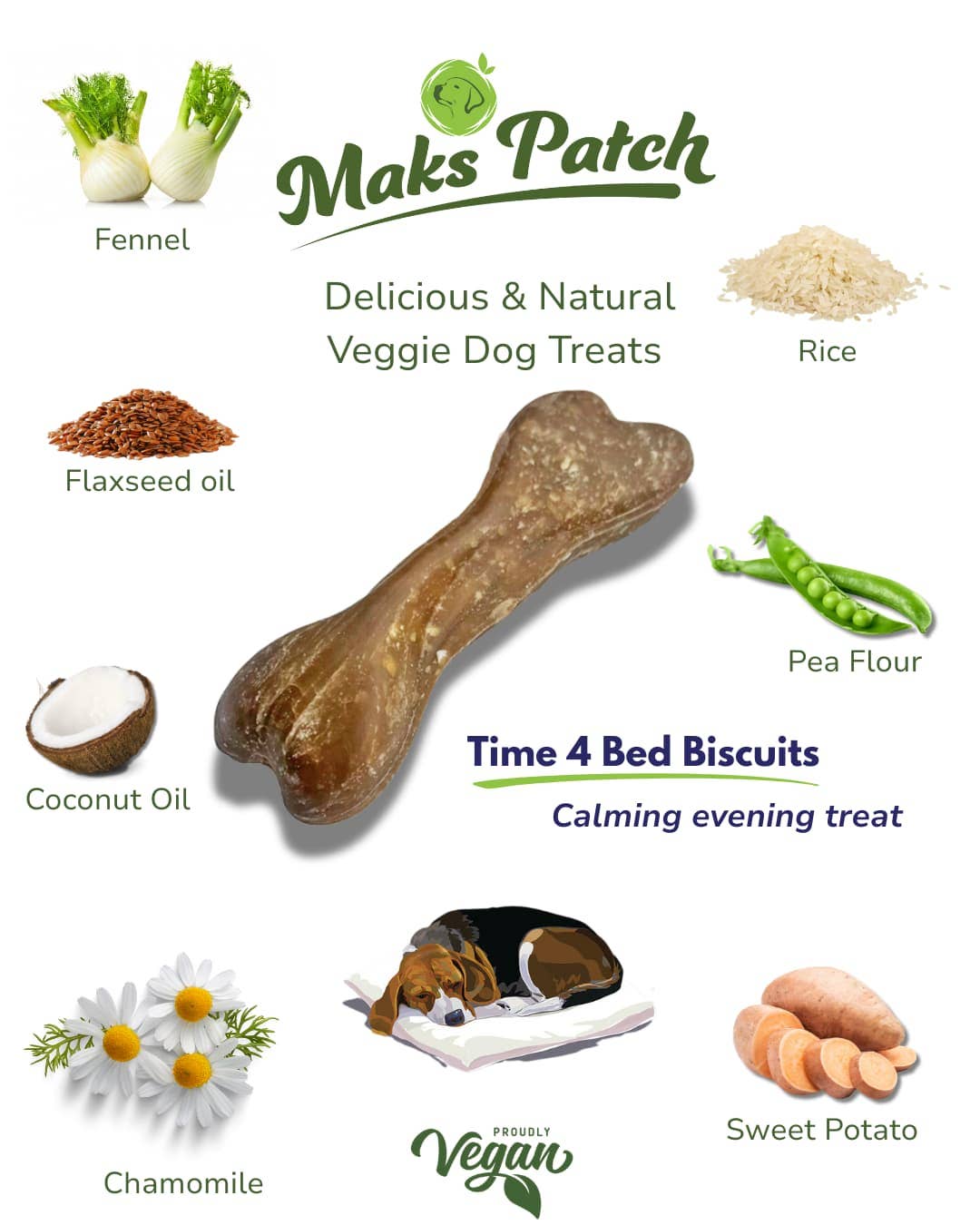 “Bed‑Time” Biscuits – Calming Vegan Dog Treats
