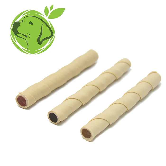 Plant‑based twist stick dog chew filled with natural flavour – Woogle Wares