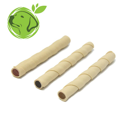 Plant‑based twist stick dog chew filled with natural flavour – Woogle Wares