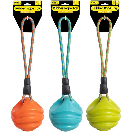 Rubber Ball & Rope Tug-And-Pull Toy