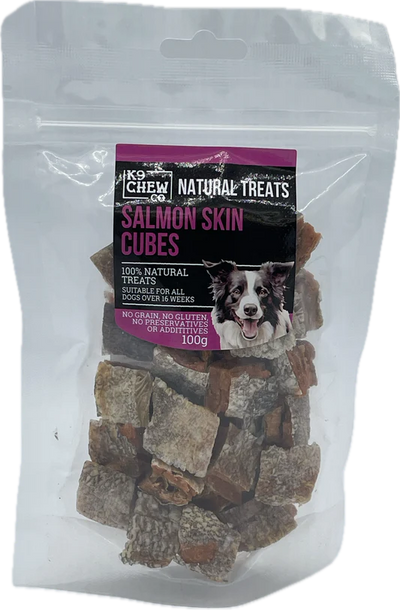 Salmon Skin Cubes - 100g